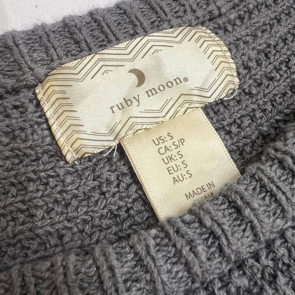 Ruby Moon Open Shoulder Sweater Gray Small Long S… - image 3